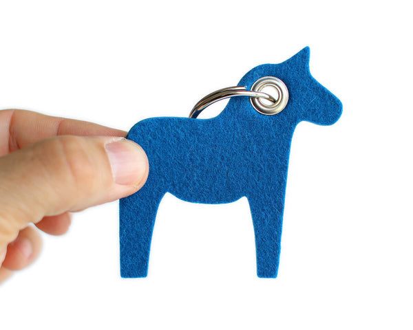 swedish dala horse key chain